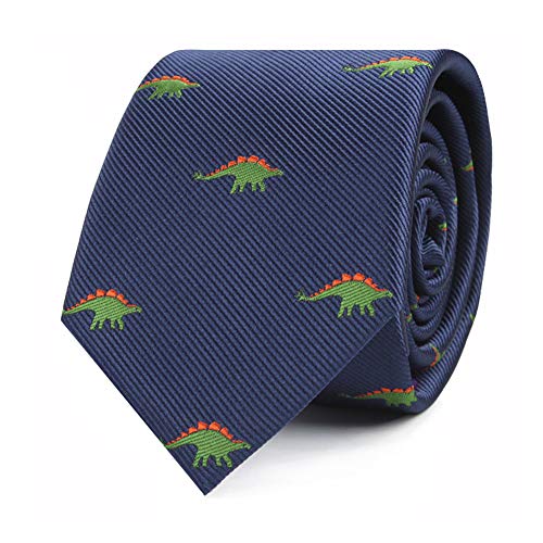 Stegosaurus Tie for Him | Animal Dinosaur Lover Neckties for Men | Jurassic Park Gift | Work Ties for Him | Birthday Gift for Guys (Stegosaurus)