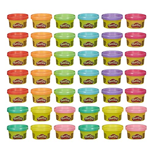 Play-Doh Bulk Handout 42-Pack of 1-Ounce Modeling Compound Cans, Back to School Classroom Supplies, Kids Arts & Crafts, Preschool Toys, Ages 2+ (Amazon Exclusive)