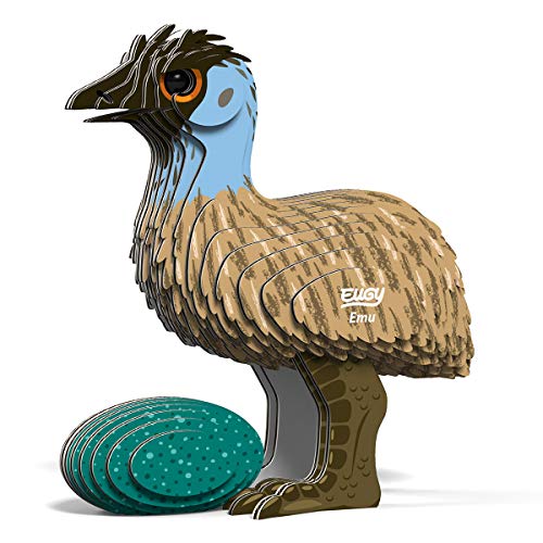 Eugy Emu 3D Puzzle, 25 Piece Eco-Friendly Educational Toy Puzzles for Boys, Girls & Kids Ages 6+