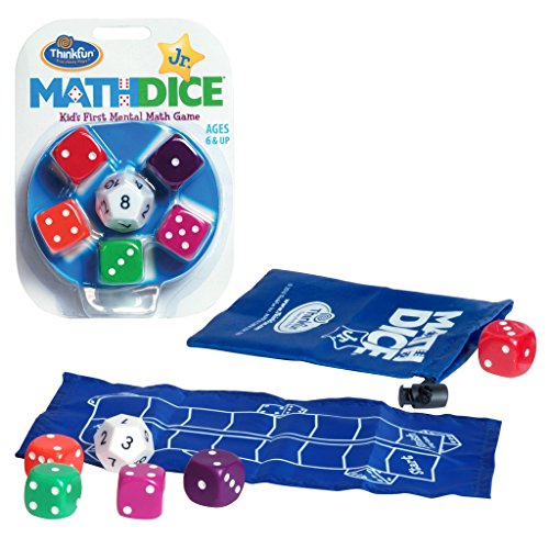 ThinkFun Math Dice Junior Game - Engaging Math Skills Builder | Perfect for Kids Aged 6+ | Aids in Mental Agility | Toy of the Year Nominee