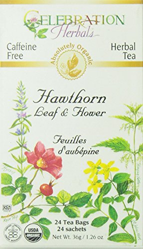 CELEBRATION HERBALS Hawthorn Leaf & Flower Organic 24 Bag, 0.02 Pound