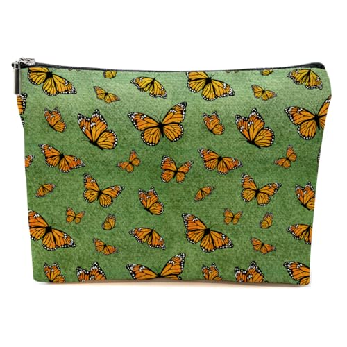 Butterfly Makeup Bag Butterfly Gifts ppreciate Gifts Cute Travel Accessories Bag Friendship Gifts Christmas Birthday Gift Ideas for Women Bride Girlfriend Sister in Law Skincare Bag Cosmetic Bags