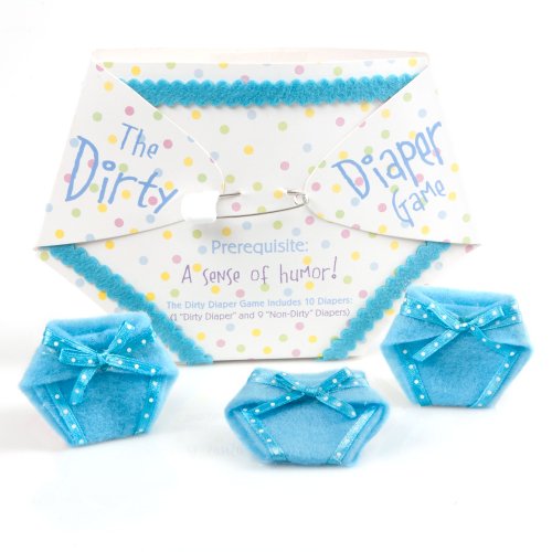 The Dirty Diaper Game - Baby Shower Game - Blue (10 diapers)