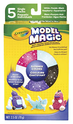 Crayola Model Magic, Modeling Clay Alternative, 5 Shimmer Colors, 2.5 oz