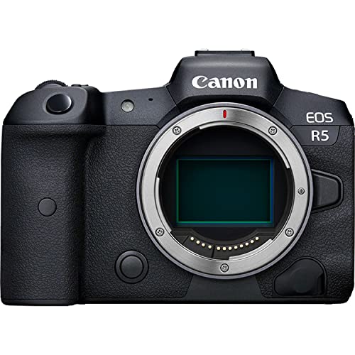 Canon EOS R5 Mirrorless Camera (Body Only), Full-Frame Hybrid Camera, 8K Video, 45 Megapixel CMOS Sensor, DIGIC X Image Processor, Up to 12 FPS, RF Mount, Black