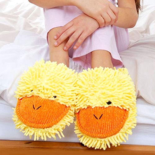 Aroma Home Aromahome Fuzzy Friends Yellow Ducky Duck Womens Adult Slippers