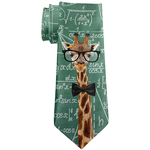 Giraffe Geek Math Formulas All Over Neck Tie Multi Standard One Size