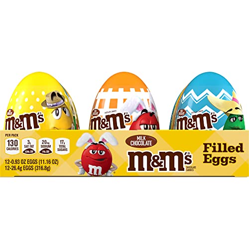 M&M'S Easter Egg Milk Chocolate Candy, 0.93 oz 12 Pack