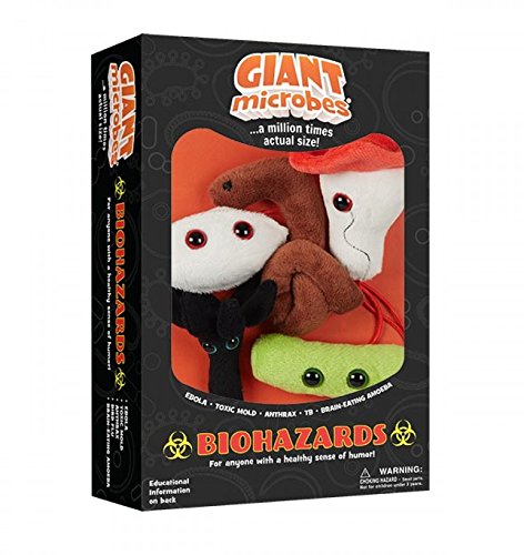 GIANTmicrobes Biohazards Gift Box - Learn about Health and Microbes with this 5-piece box set. Unique Educational Gift for Friends, Family, Scientists, Students and Health Enthusiasts