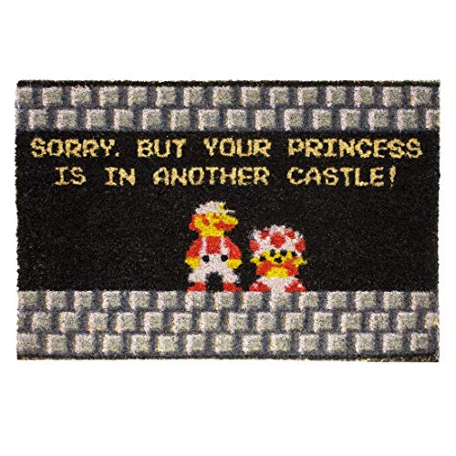 getDigital Your Princess is in Another Castle Funny Welcome Doormat for Gamers, Nerds and Geeks - 23.62 x 15.75 inch, 100% natural Coco Coir Fibres
