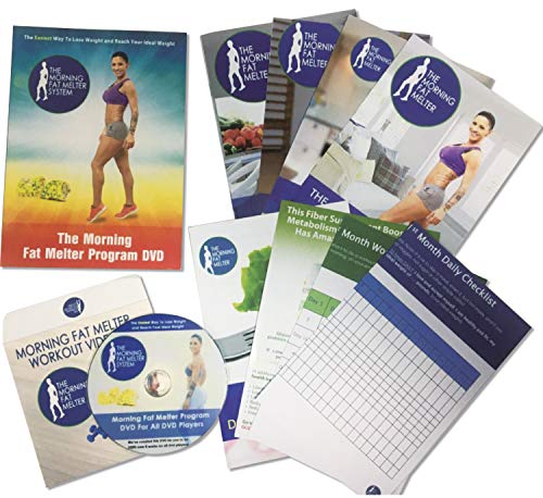 Morning Fat Melter Workout DVD for Women – Lose At Least 3 Pounds/Week With Our Weight Loss Program - 11 Workout Videos + 30 Days Meal Plan - 5 Printed Manuals & 1 Exercise DVDs