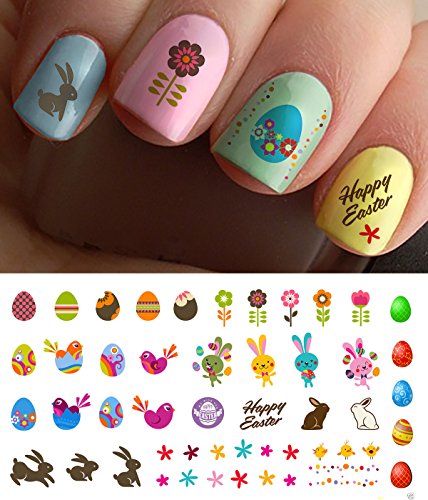 Easter Nail Decals Assortment #1 Water Slide Nail Art Decals - Salon Quality!