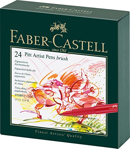 Faber-Castel Pitt Artist Brush Pens (24 Pack), Multicolor (167147)