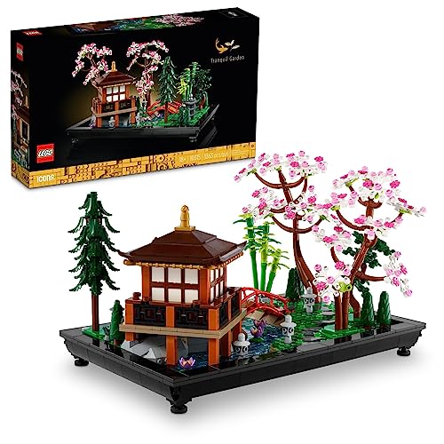 LEGO Icons Tranquil Garden Creative Building Set, A Gift Idea for Adult Fans of Japanese Zen Gardens and Meditation, Build and Display This Home Decor Set for The Home or Office, 10315