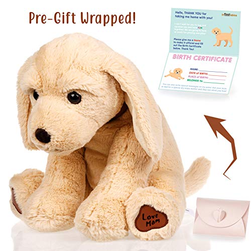 Dog Stuffed Animal - Cute, Soft and Cuddly 12 Inch Puppy Golden Retriever Labrador Plush Animals Toy