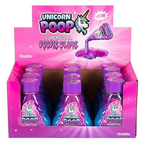 Kangaroo Unicorn Slime for Girls and Boys - 12 Pack Goody Bag Filler, Birthday Gifts for Kids Non-Toxic Glitter Slime - 12 Pack Multi-Color Slime Toy (Unicorn Poop Slime)