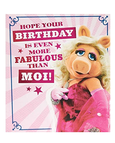 UK Greetings Disney The Muppets Birthday Card For Her/Female/Friend With Envelope - Miss Piggy Design