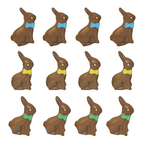 12 Chocolate Bunny Stress Balls - Small Novelty Toy - Party Favors - Easter Gift