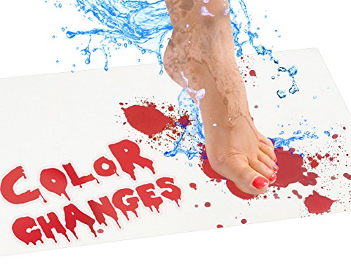 The Original Bloody Bath Mat - The Official and Authentic Mat That Turns Red When Wet – Medium Size - Blood Mat Footprints Disappear Like Magic – Great Novelty Prank Gifts (28'x17')