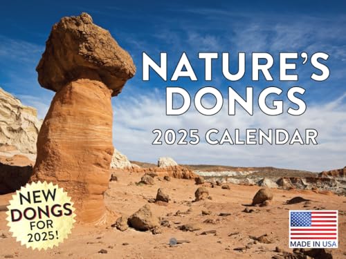 Natures Dongs Calendar 2025 Funny Adult Shaped Pics White Elephant Gifts For Adults Gag Gifts Monthly Wall Calender 12 Month | American Made In The USA