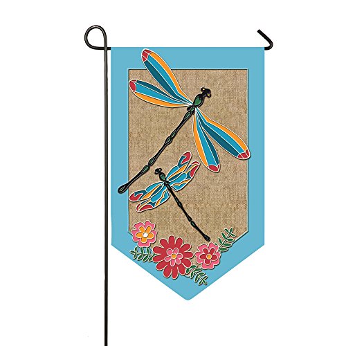 Evergreen Flag Blue Dragonflies Garden Burlap Flag - 12.5 x 18 Inches Outdoor Decor for Homes and Gardens