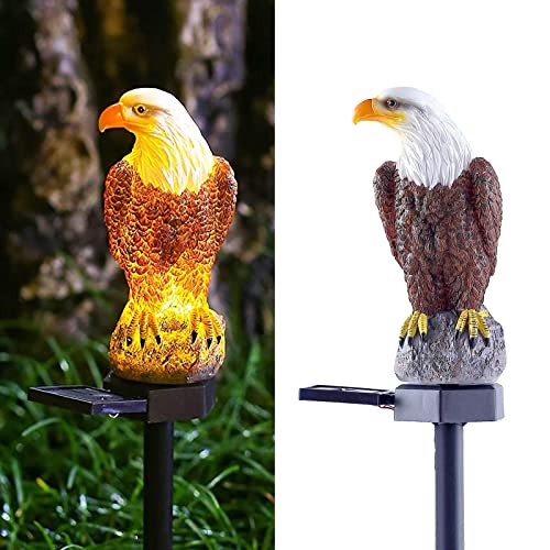 CHUANGFENG Eagle Figurine Garden Solar Stake Light Solar Eagle Lights Outdoor Decorative Bright Light Eagle Statue for Garden, Lawn,Patio,Yard Decoration