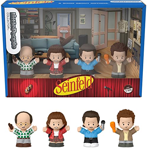 Little People Collector Seinfeld TV Series Special Edition Figure Set, 4 Characters for Adults & Fans in a Display Box