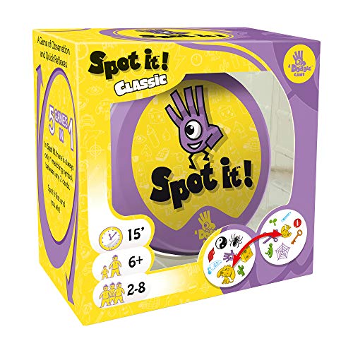 Spot It! Classic - Award-Winning Card Game with Endless Playability, Fast-Paced Observation Game for the Whole Family! Ages 6+, 2-8 Players, 15 Minute Playtime, Made by Zygomatic