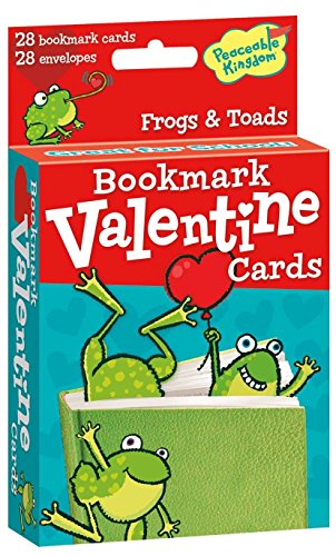 Peaceable Kingdom 28 Card Pop-Out Frog Bookmark Valentines with Envelopes