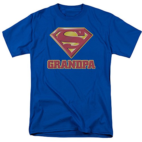 Superman/Super Grandpa-Short Sleeve Adt -Royal Blue-Xl
