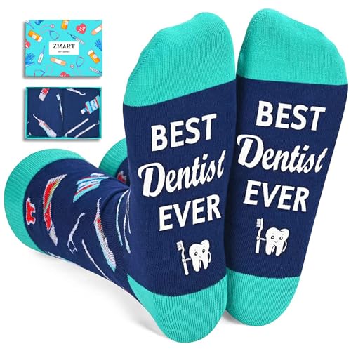 Zmart Dentist Gifts for Men Women - Dental Assistant Gifts Dental Hygienist Gifts Tooth Teeth Gifts, Dentist Socks Teeth Socks Dental Socks