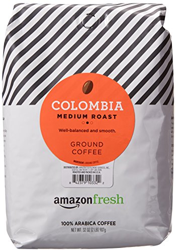 AmazonFresh Colombia Ground Coffee, Medium Roast, 32 Ounce