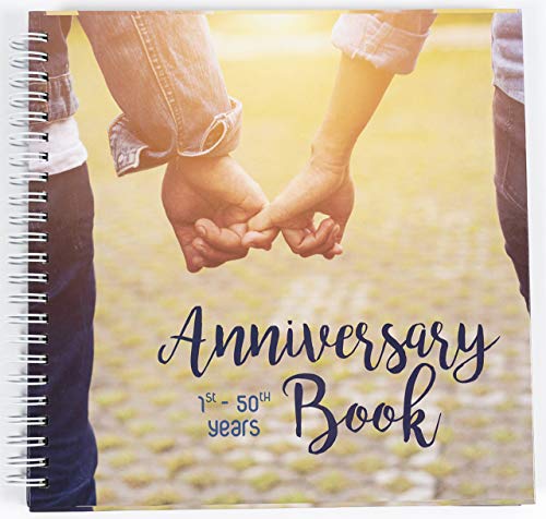 Wedding Memory Book | A Hardcover Journal To Document Anniversaries From The 1st To the 50th Year | Gifts for Bride and Groom | Wedding Planner Book
