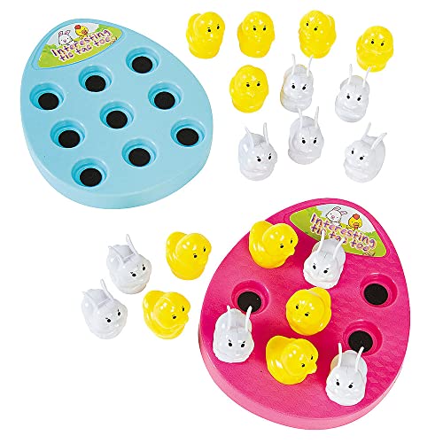 Easter Tic Tac Toe Board Game 2 Pack Bundle ~ Easter Games Party Favors (Color May Vary)