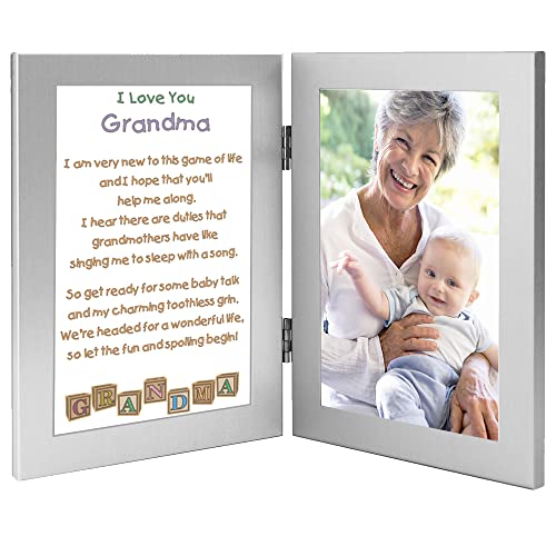 Touching Grandma Poem From Baby in Attached Frames, Add 4x6 Photo