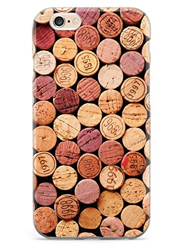 Inspired Cases - 3D Textured iPhone 6 Plus/6s Plus Case - Rubber Bumper Cover - Protective Phone Case for Apple iPhone 6 Plus/6s Plus - Wine Corks Vino Wine Drinker