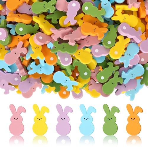 Whaline 120Pcs Easter Mini Eraser Double-Sided Colorful Bunny Mini Erasers Rabbit Shaped Pencil Erasers for Easter Spring Party Favors Student Prize Gift Filling