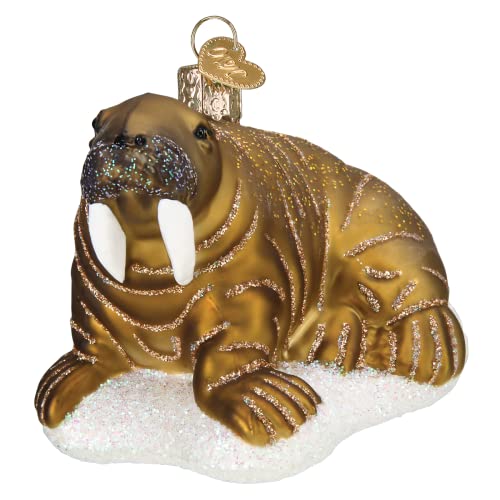 Old World Christmas Walrus Glass Blown Ornament for Christmas Tree