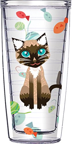 Cynthia The Cat Clear 16 Oz Traveler Tumbler Cup, No Lid