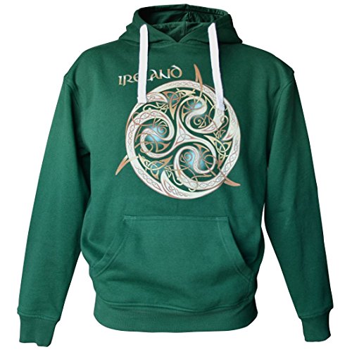 Traditional Craft Bottle Green Celtic Knot Hoodie (Large)