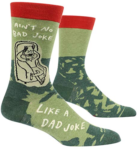 Blue Q Men's Funny Crew Socks - Gifts for Dad, Grandad, Pet Dad (fit shoe size 7-12)