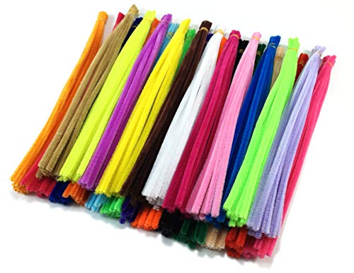 HoneyToys 240pcs 24 Colors Creative Pipe Cleaners Chenille Stem 12 Inches x 6 mm,Pipe Cleaners for Arts and Crafts