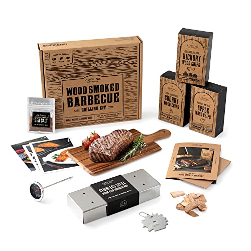 Cooking Gift Set Co. | Wood Smoked BBQ Grill Set for Men | Gifts for Men:Gifts for Boyfriend, Birthday Gifts for Men, & New Home Gift Ideas | Bbq Gifts for Men, Mens Gifts Ideas