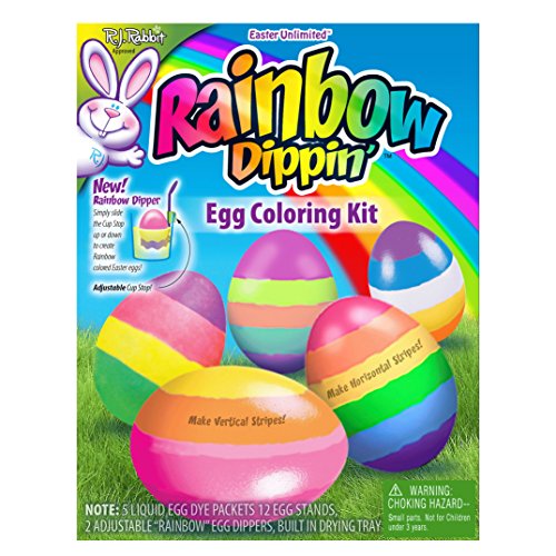 Fun World Rainbow Eggs Easter Supply Deco 20pc 9' Egg Decorating Kit