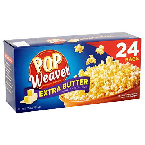 Pop Weaver Extra Butter Microwave Popcorn, 24ct
