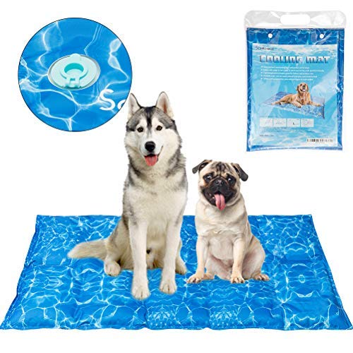 SCENEREAL Dog Cooling Mat Cool Dog Bed - Ice Water Pad for Dogs Cats Pets Summer Hot Days Sleeping Self Cooling Bed, X-Large