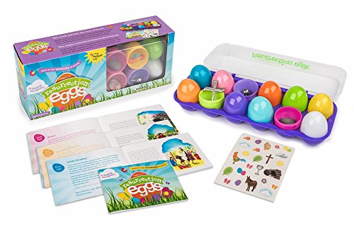 FAMILYLIFE Family Life Resurrection Eggs — 12 Piece Easter Eggs Set with Booklet and Religious Figurines Inside — Tells The Story of Easter — Easter Eggs with Toys Inside — Eggs for Easter Egg Hunts