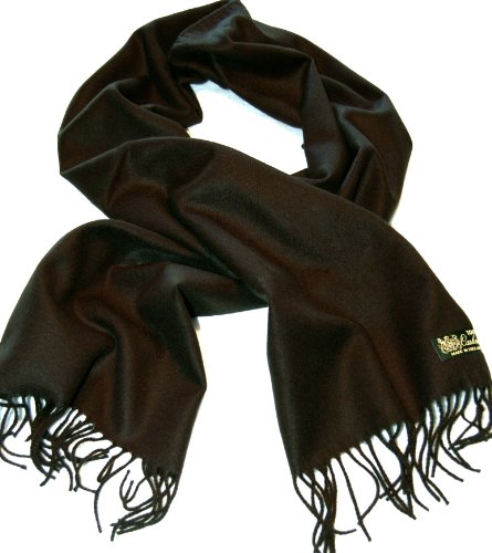 Bodylines 100% Cashmere Scarf-80 Rich Colors! Super Soft (Black)