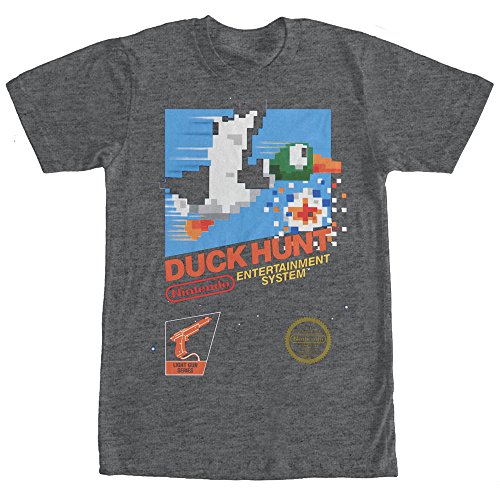 Nintendo Men's Duck Hunt T-Shirt, Large, Charcoal Heather
