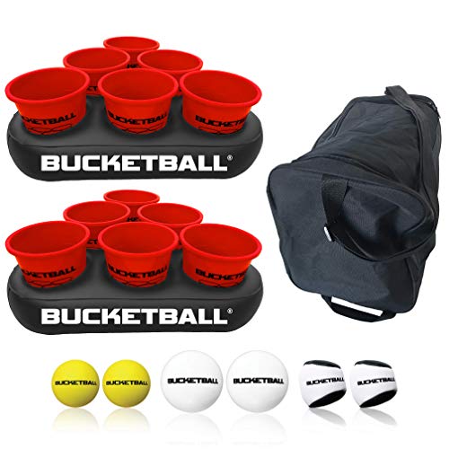 Bucket Ball | Giant Yard Pong Edition Party Pack | Best Beach, Pool, Yard, Camping, Tailgate, BBQ, Lawn, Water, Indoor, Outdoor Game Toy for Adults, Boys, Girls, Teens, Family
